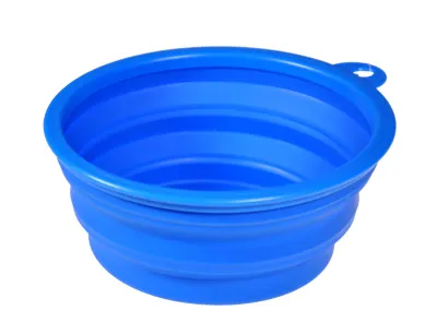Collapsible Silicone Travel Bowl – Blue 17cm