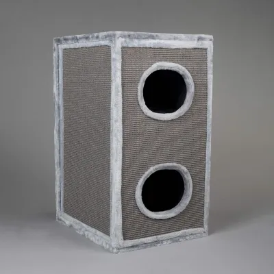 Scratching Barrel Cat Tree Component – RHR Quality Comfort Light Grey