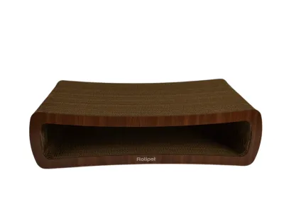 Cat Scratcher Cardboard Lounge MDF Brown – Rotipet