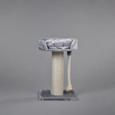 Cat Tree for Large Cats 120 cm – RHR Quality Chartreux Light Grey