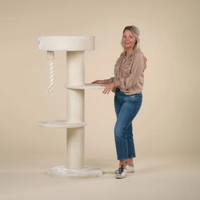 Cat Tree for Large Cats 160 cm – RHR Quality Maine Coon Sleeper Cream