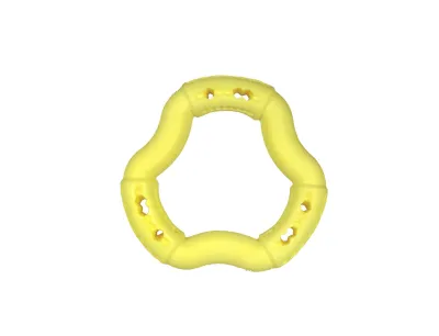 TPR Snack Ring Dog Toy – Yellow Vanilla