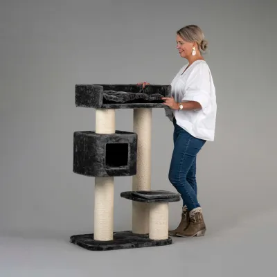 Cat Tree Devon Rex 120 cm – RHR Quality Dark Grey