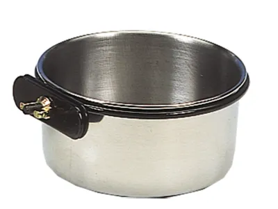 Stainless Steel Food Bowl with Holder – Chrome