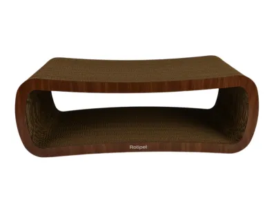 Cat Scratcher Cardboard Lounge MDF Brown – Rotipet