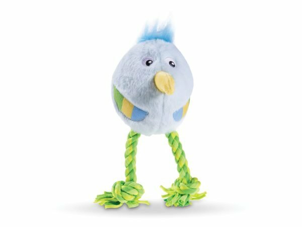 Speelgoed hond mini pluche vogel 18cm