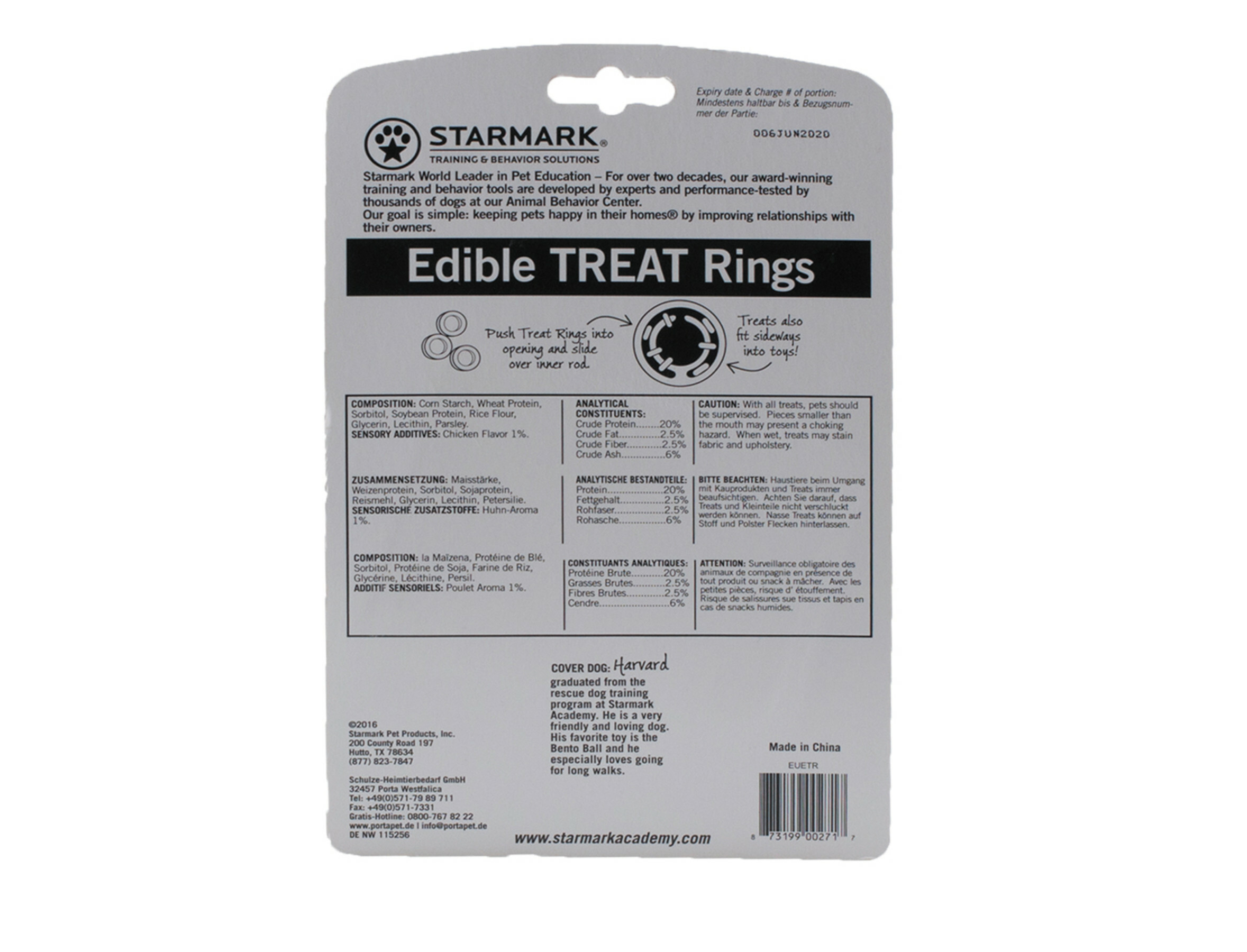 Edible clearance treat rings