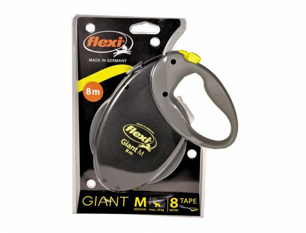 Flexi Giant zwart/neon M (riem 8 m)