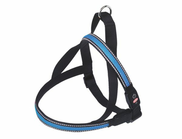 LED Harnas Flash Mesh blauw S 60-75cmx25mm USB