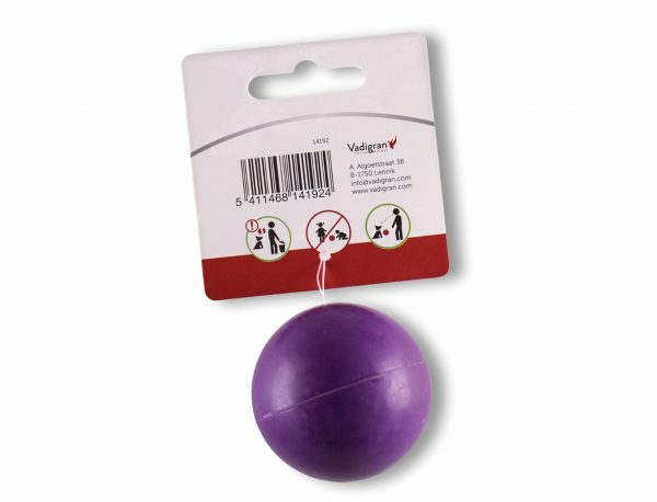 Speelgoed hond rubber bal paars Ø5cm