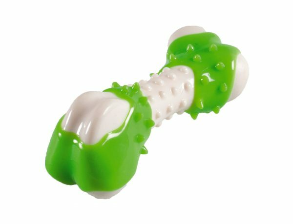 Speelgoed hond TPR dental been munt smaak 13,5cm