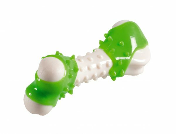 Speelgoed hond TPR dental been munt smaak 13,5cm