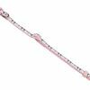 Halsband hond nylon Schotse Ruit roze 10mmx13-20cm