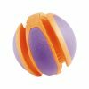 Speelgoed hond TPR bal oranje-paars 14cm