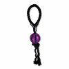 Speelgoed hond rubber dental bal touw paars 40cm