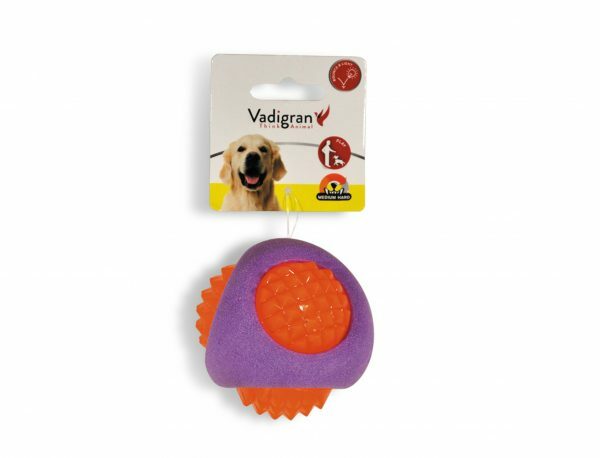 Speelgoed hond TPR diamant oranje-paars 8cm