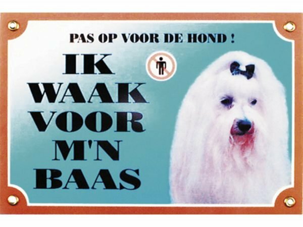 Waakbord gelamineerd Maltezer blauw NL