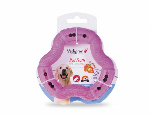 Speelgoed hond TPR ring Red Frutti 12cm