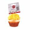 Speelgoed hond vinyl pieper cupcake geel 8cm