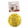 Speelgoed hond rubber holle bal geel Ø9cm