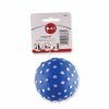 Speelgoed hond vinyl pieper bal blauw 8,5cm