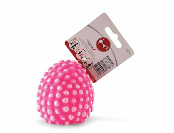 Speelgoed hond vinyl pieper egel roze 9cm