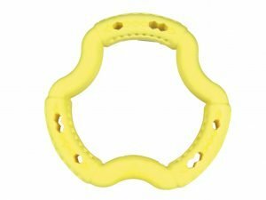 Speelgoed hond TPR ring Yellow Vanilla 21cm