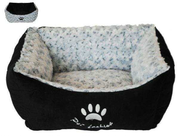 Hondenmand Menka zwart/wit 45x40x19cm