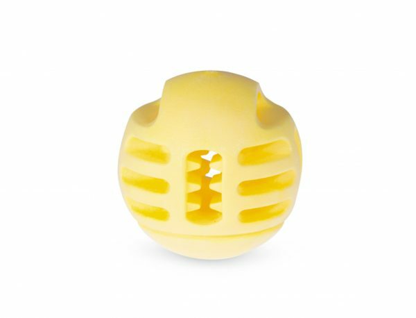 Speelgoed hond TPR bal Yellow Vanilla 8cm