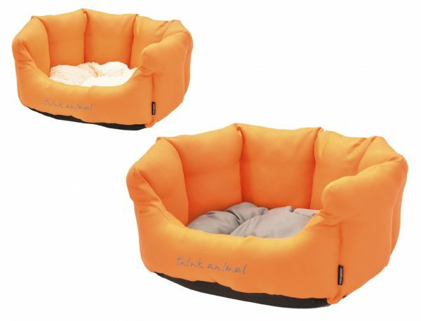 Hondenmand Sitelle oranje/grijs 86x70x24cm