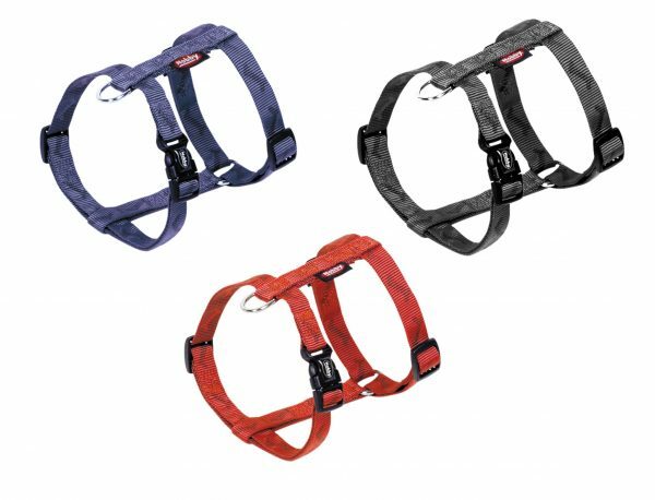 Harnas hond nylon Been zwart 20mmx50-70cm
