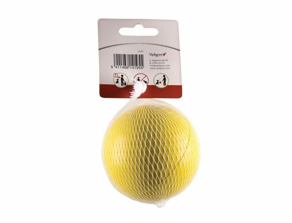 Speelgoed hond rubber bal geel Ø8cm