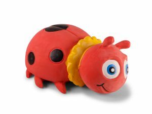 Speelgoed hond latex lieveheersbeestje 13cm