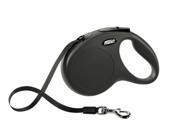 Flexi Classic zwart M (riem 5 m)