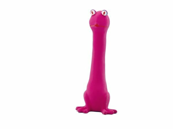 Spgd hond latex kikker slungel roze 18cm