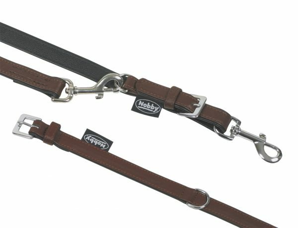 Halsband hond nappaleder bruin 47cmx23mm