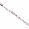 Halsband hond nylon Schotse Ruit roze 10mmx20-35cm