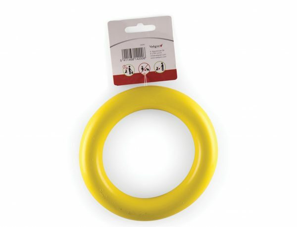 Speelgoed hond rubber ring geel Ø15cm