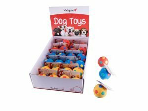 Spgd hond latex voetbal + pieper Ass. 5cm