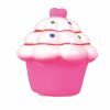 Speelgoed hond vinyl pieper cupcake roze 8cm