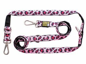 Politieleiband Leopard Pink L 25mmx200cm