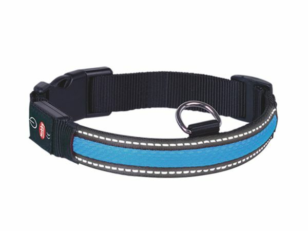 LED Halsband Flash Mesh blauw L 45-63cmx25mm USB