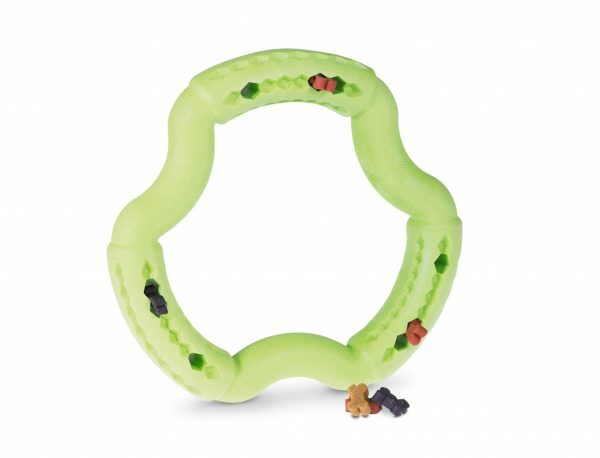 Speelgoed hond TPR ring Green Apple 21cm