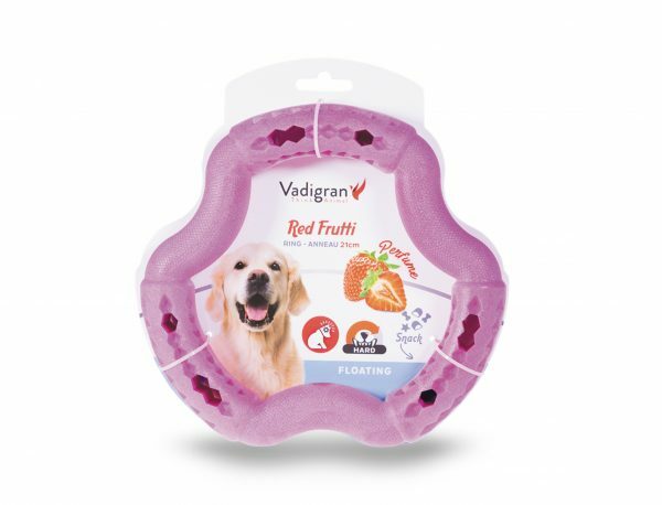 Speelgoed hond TPR ring Red Frutti 21cm