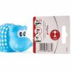 Speelgoed hond vinyl pieper rhino blauw 8,5cm