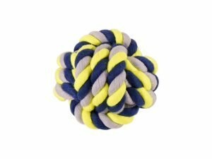 Katoenen bal blauw-geel 485g Ø15cm