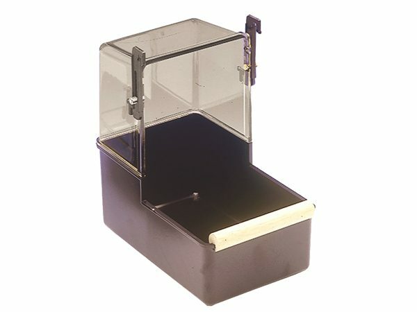 Papegaaibad plastiek bruin 22,5x14,5x23cm
