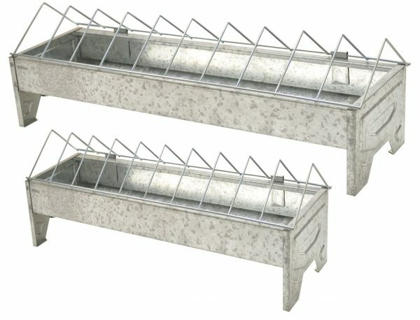 Kippenvoerbak gegalvaniseerd 50x13x15cm