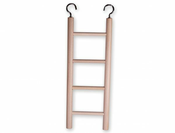 Speelgoed vogel hout ladder 4 sporten 20x7 cm