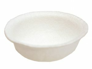 Inlegnest voorgevormd vilt wit Ø10cm